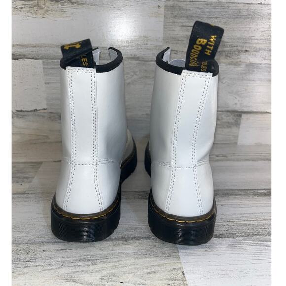 Dr Martens Doc Zavala Combat Boot M9/W10 DMs White Smooth Leather NWOT Airwair - Picture 4 of 10